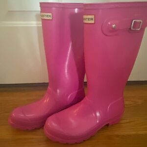 Hot Pink "Original Gloss" Hunter Rain Boots